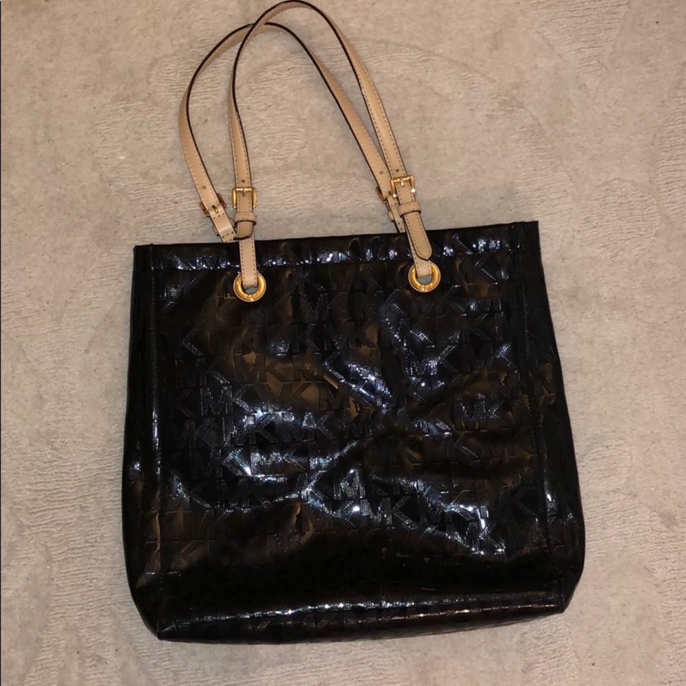 MK Black Patent Leather Tote